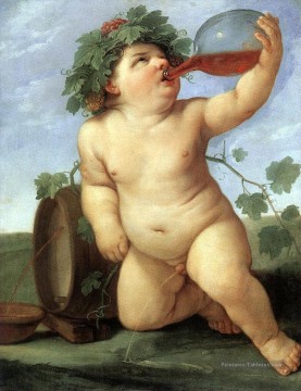 Boire Bacchus Baroque Guido Reni Peinture à l'huile